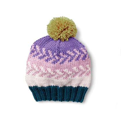 Caron X Pantone Knit Fair Isle Hat Version 2