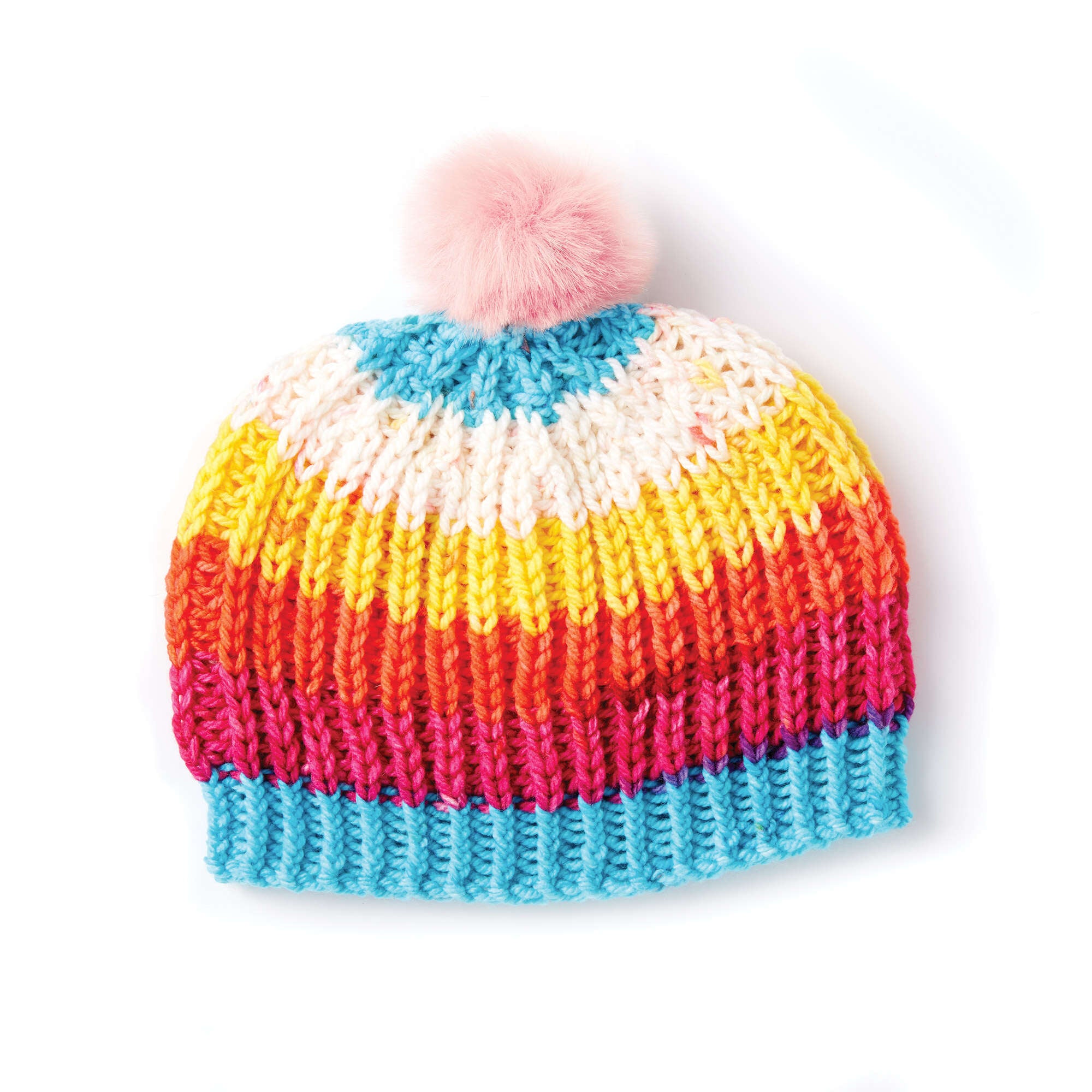 Shaker Hat Patterns Free Easy Caron Shaker Rib Knit Hat Pattern | Yarnspirations