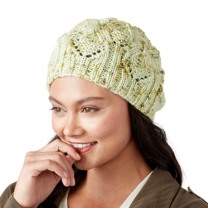 Caron Medallion Knit Hat Single Size