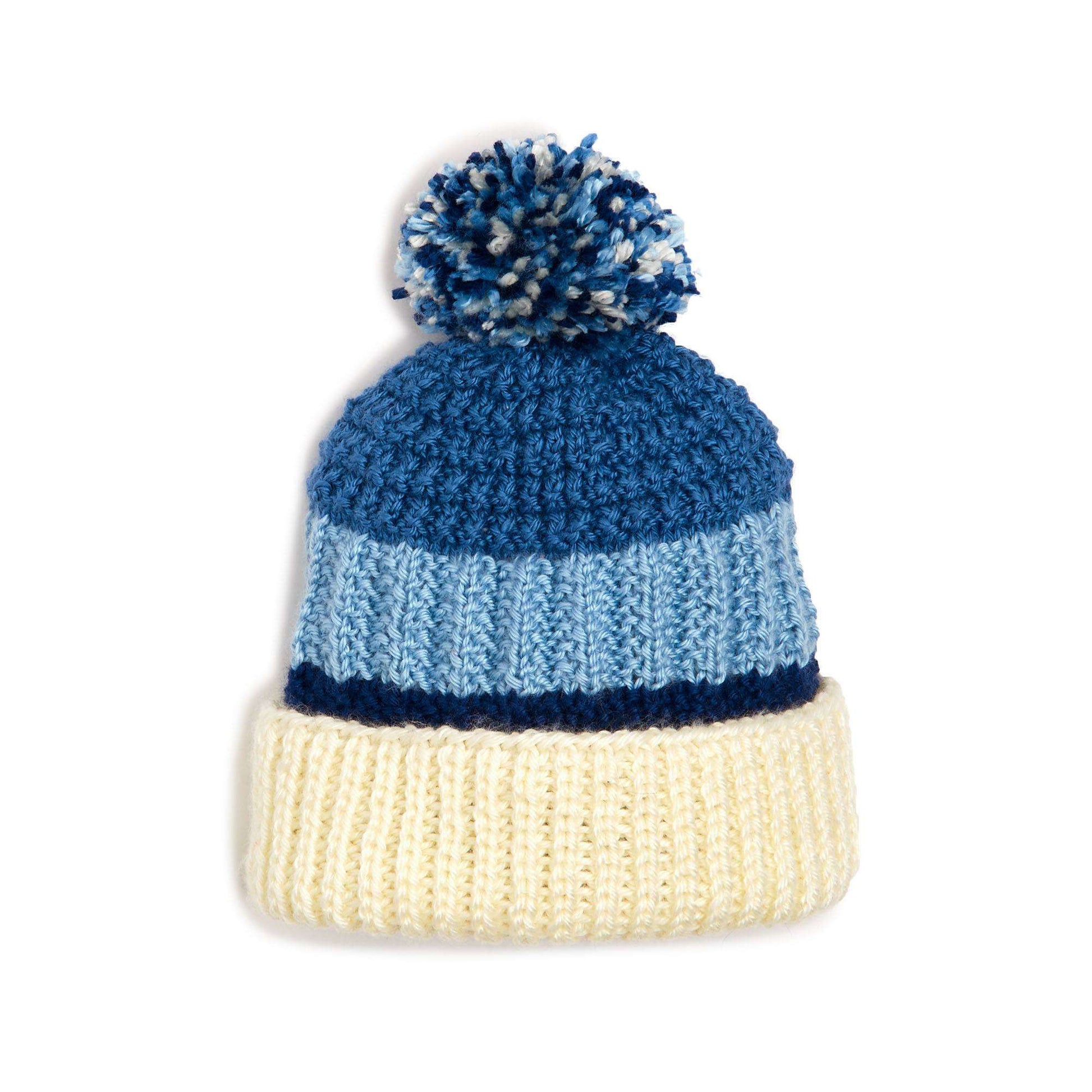Free Caron Textured Knit Hat Pattern