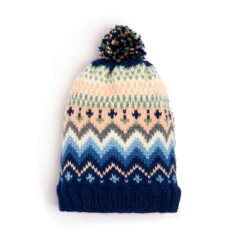 Free Caron Fair Isle Hat Knitting Pattern | Yarnspirations display picture 2