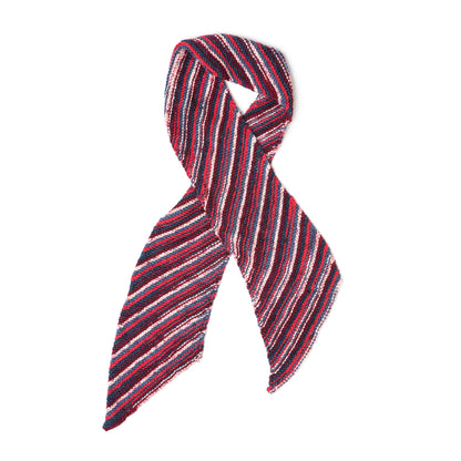 Caron Knit Bias Stripes Scarf Single Size