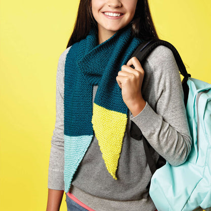 Caron Knit Dipped Points Scarf Single Size