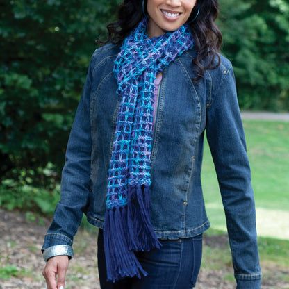 Caron Knit Bluesy Scarf Single Size