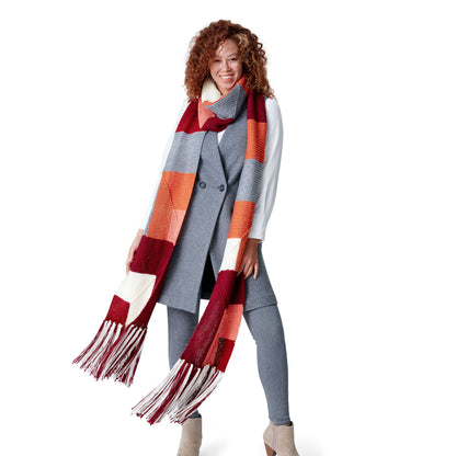 Caron Here and There Mitered Knit Scarf Single Size