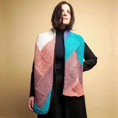 Caron Cross Lines Knit Scarf Single Size