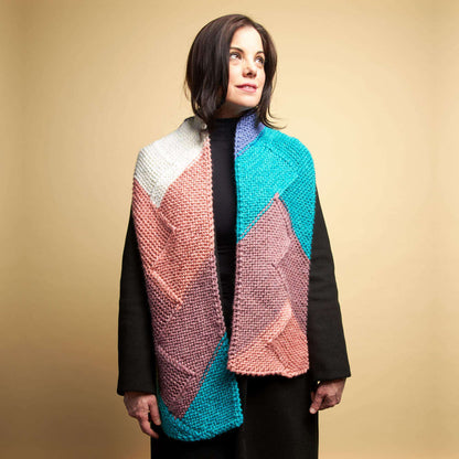 Caron Cross Lines Knit Scarf Single Size