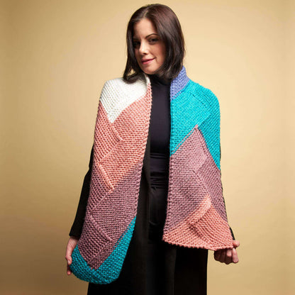 Caron Cross Lines Knit Scarf Single Size