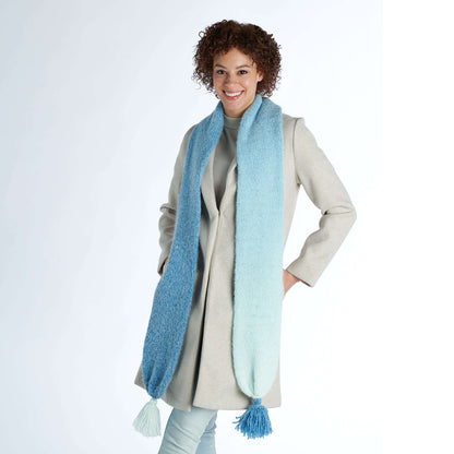 Caron Fade Out Knit Scarf Knit Scarf made in Caron Colorama Halo Perfect Phasing Yarn