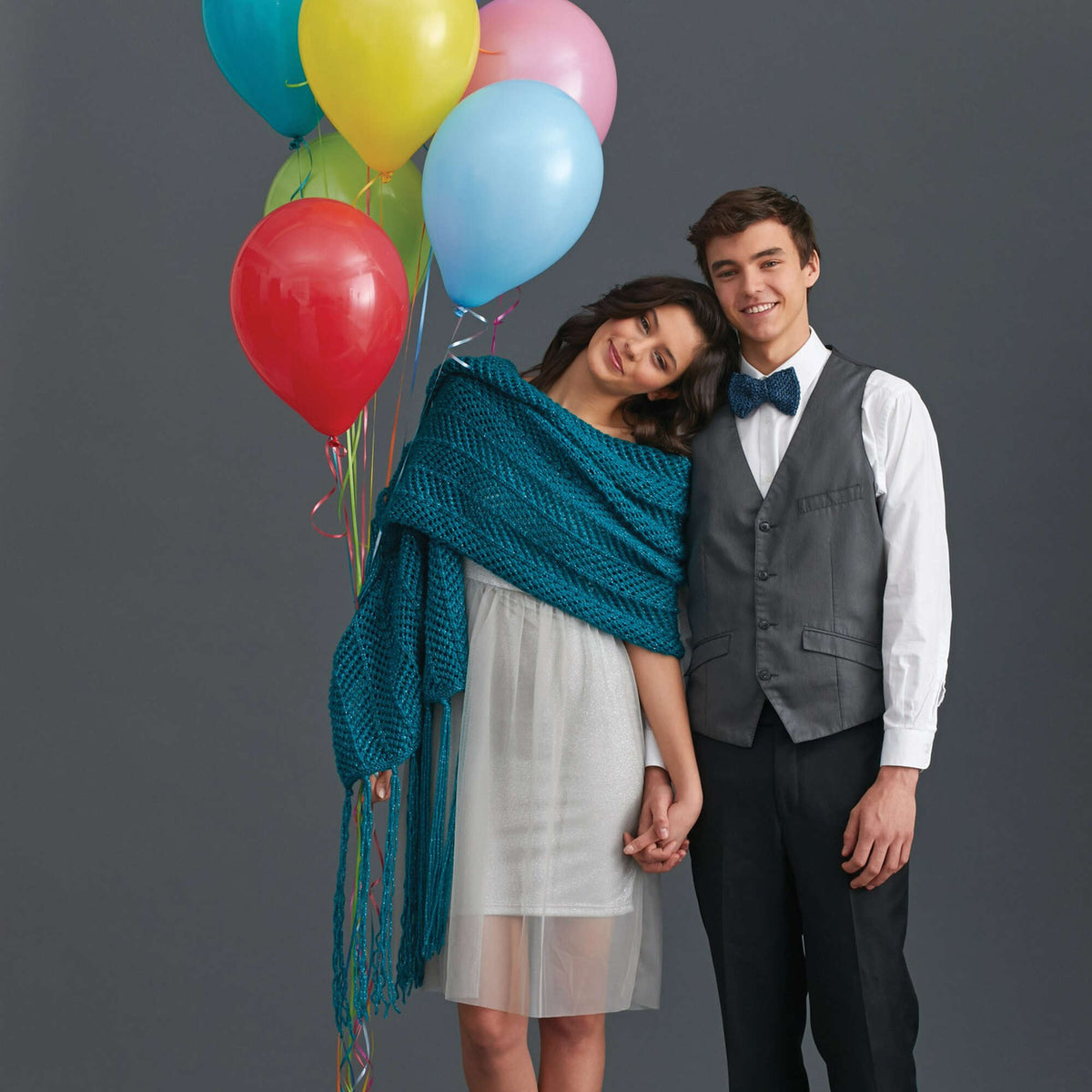 Knit Shawl made in Caron Simply Soft yarn