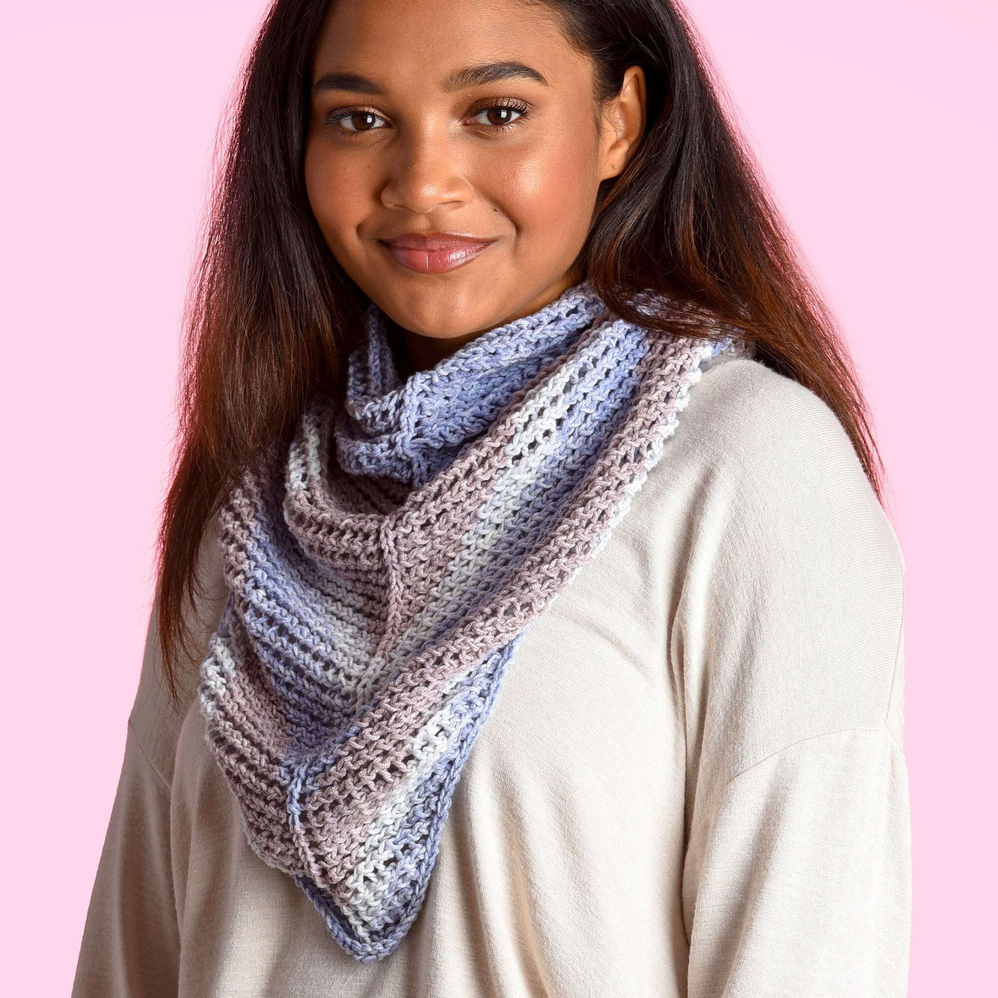Free Easy Caron Triangular Shawl Knitting Pattern | Yarnspirations