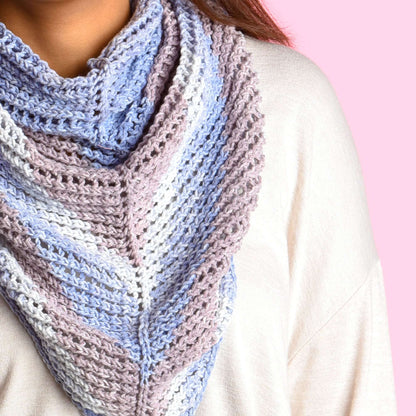 Caron Triangular Knit Shawl Single Size