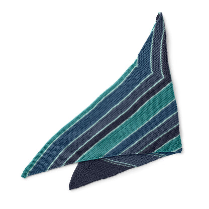 Caron X Pantone Asymmetrical Striped Knit Shawl Version 2