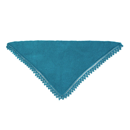 Caron Lacy Edged Knit Shawl Single Size