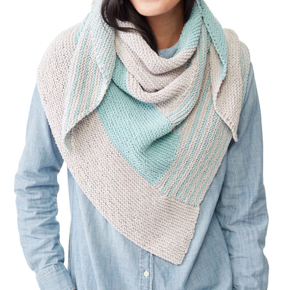 Caron Cakes Log Cabin Knit Shawl Single Size