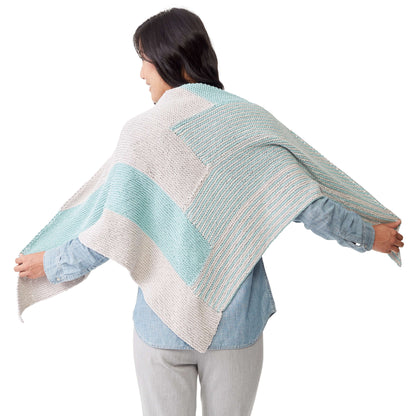 Caron Cakes Log Cabin Knit Shawl Single Size