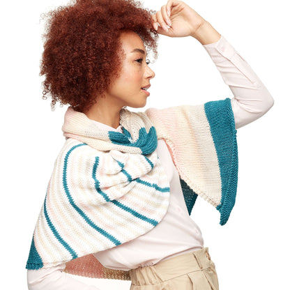 Caron X Pantone Smooth Stripes Knit Shawl Single Size