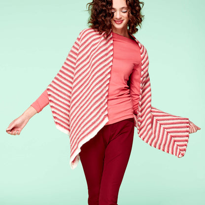 Caron X Pantone Linen Stitch Knit Mitered Wrap Single Size