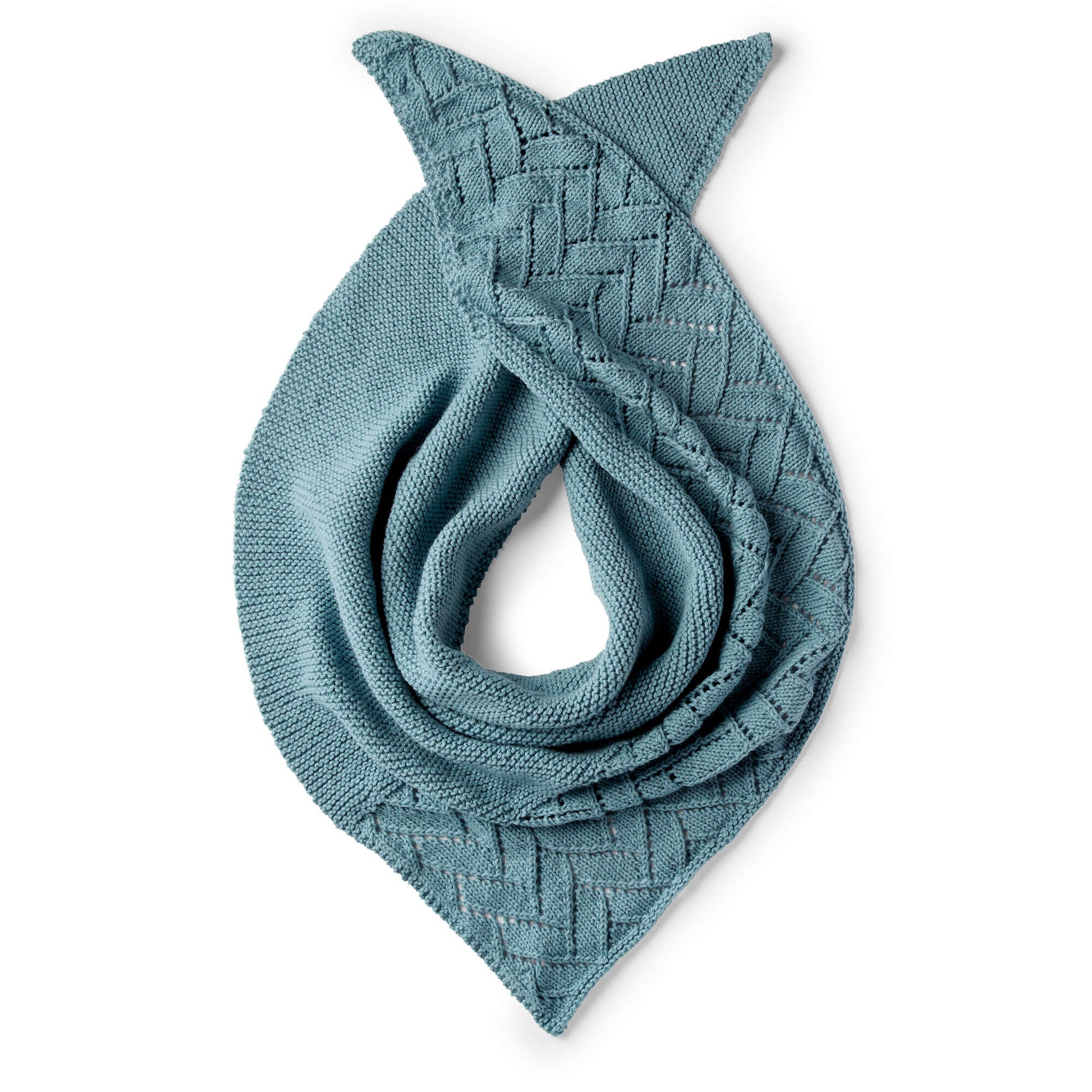 Free Caron Asymmetrical Lace Knit Shawl Pattern