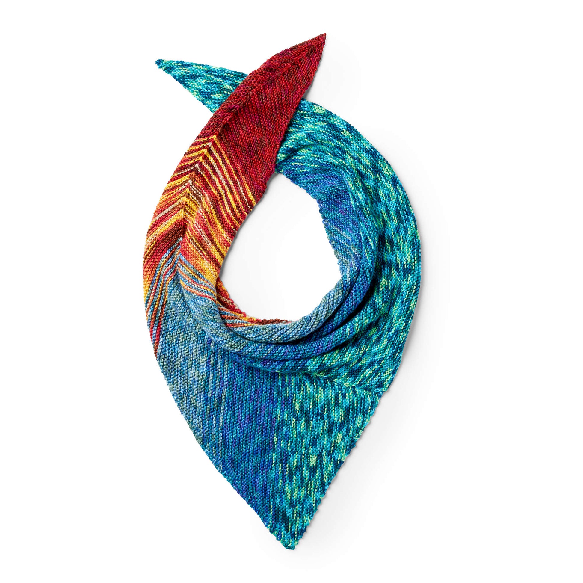 Free Caron Ocean Sunset Knit Shawl Pattern