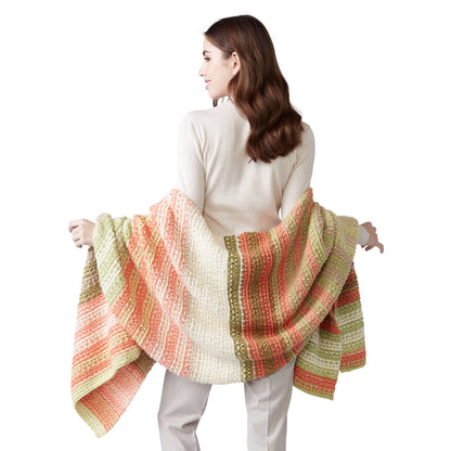 Caron Mosaic Knit Wrap Single Size