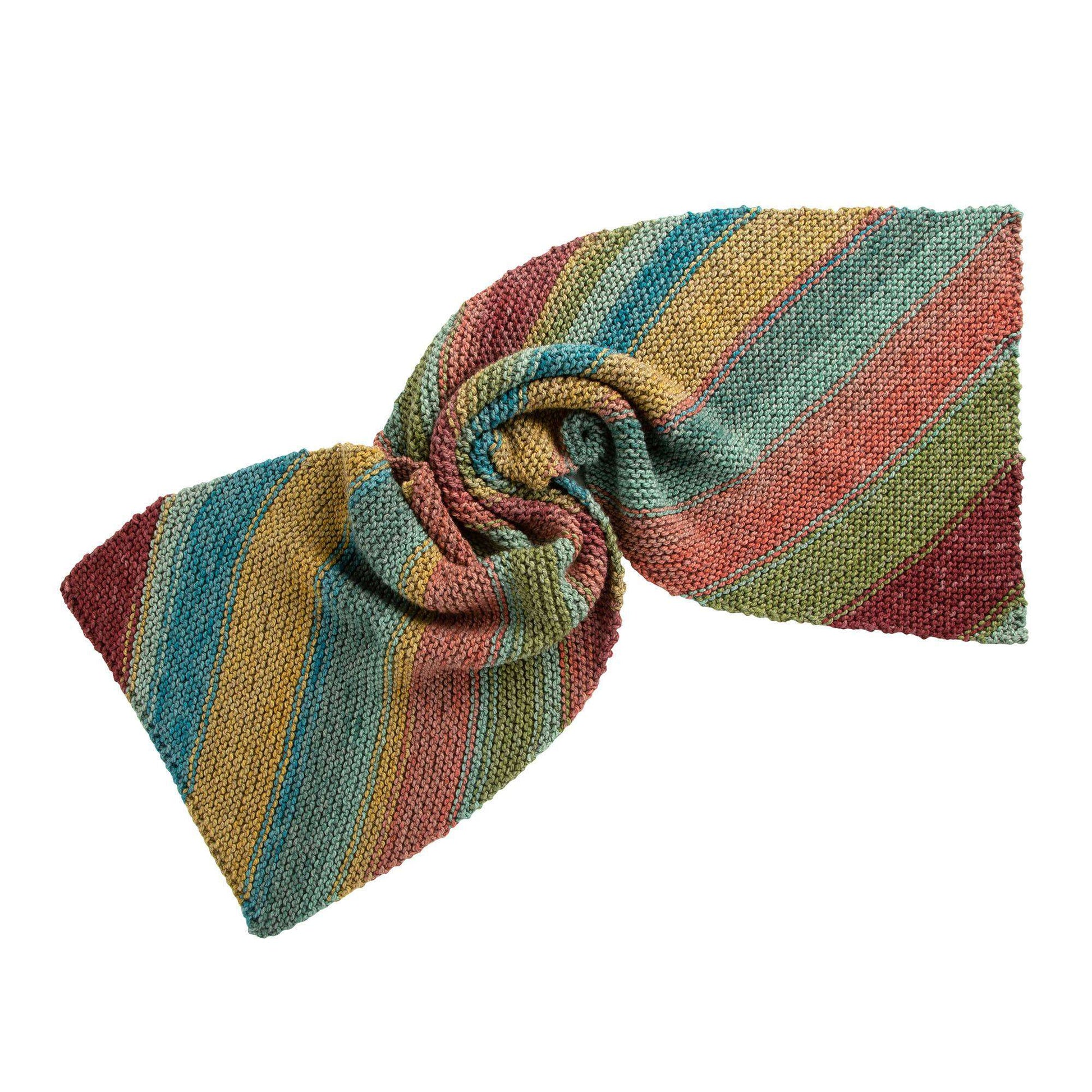 Free Caron Knit Generous Stripes Garter Stitch Wrap Pattern