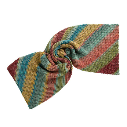 Caron Knit Generous Stripes Garter Stitch Wrap Single Size
