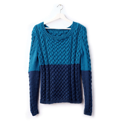 Caron Dipped Cable Knit Pullover XL