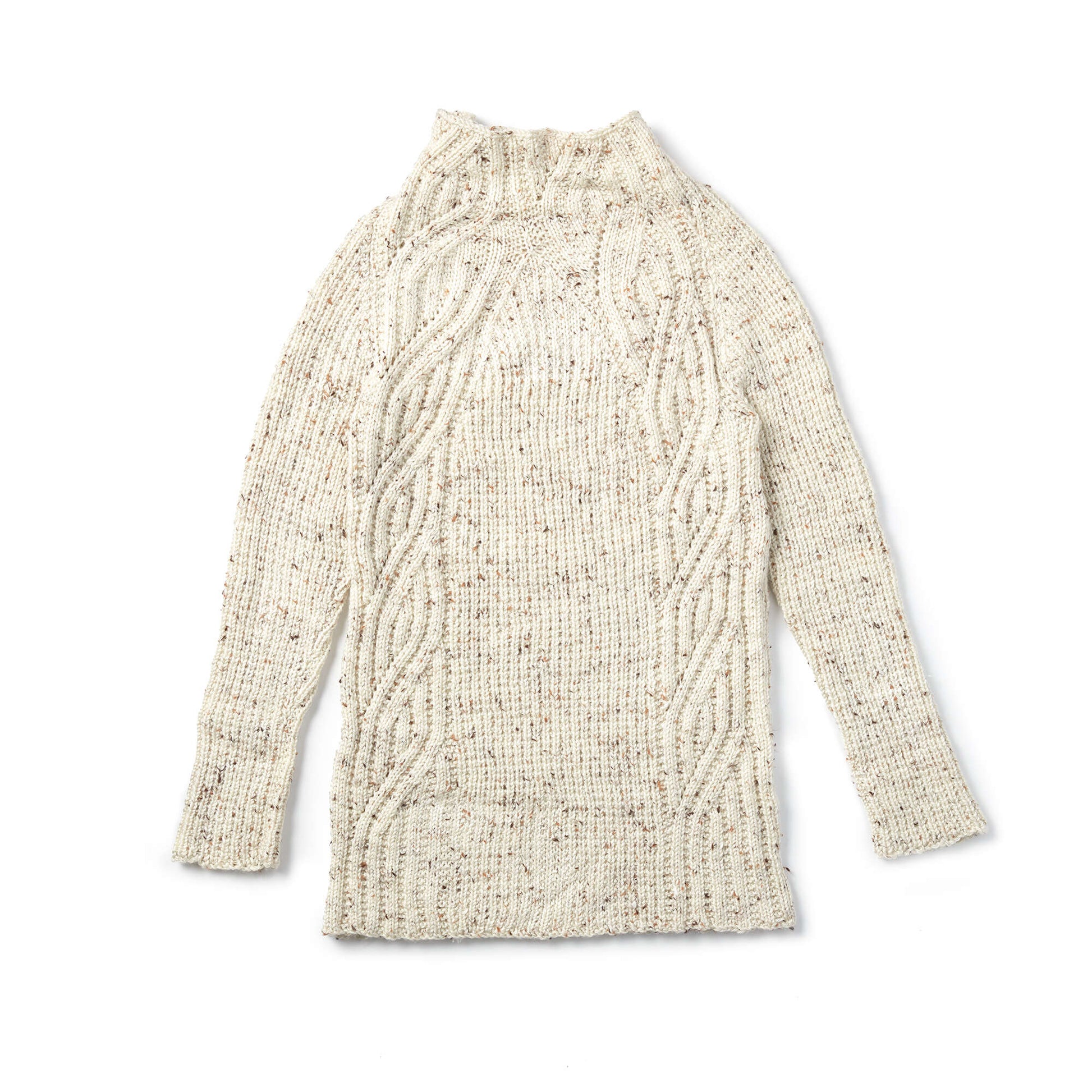 Free Caron Textured Shifts Knit Sweater Pattern