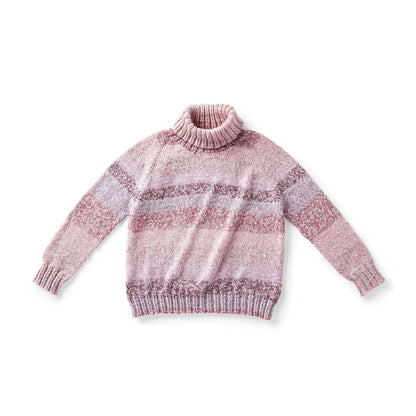 Caron Marled Top-Down Knit Turtleneck 2/3XL