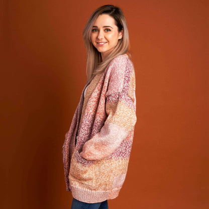 Caron Dropped Shoulder Knit Cardigan 2/3 XL