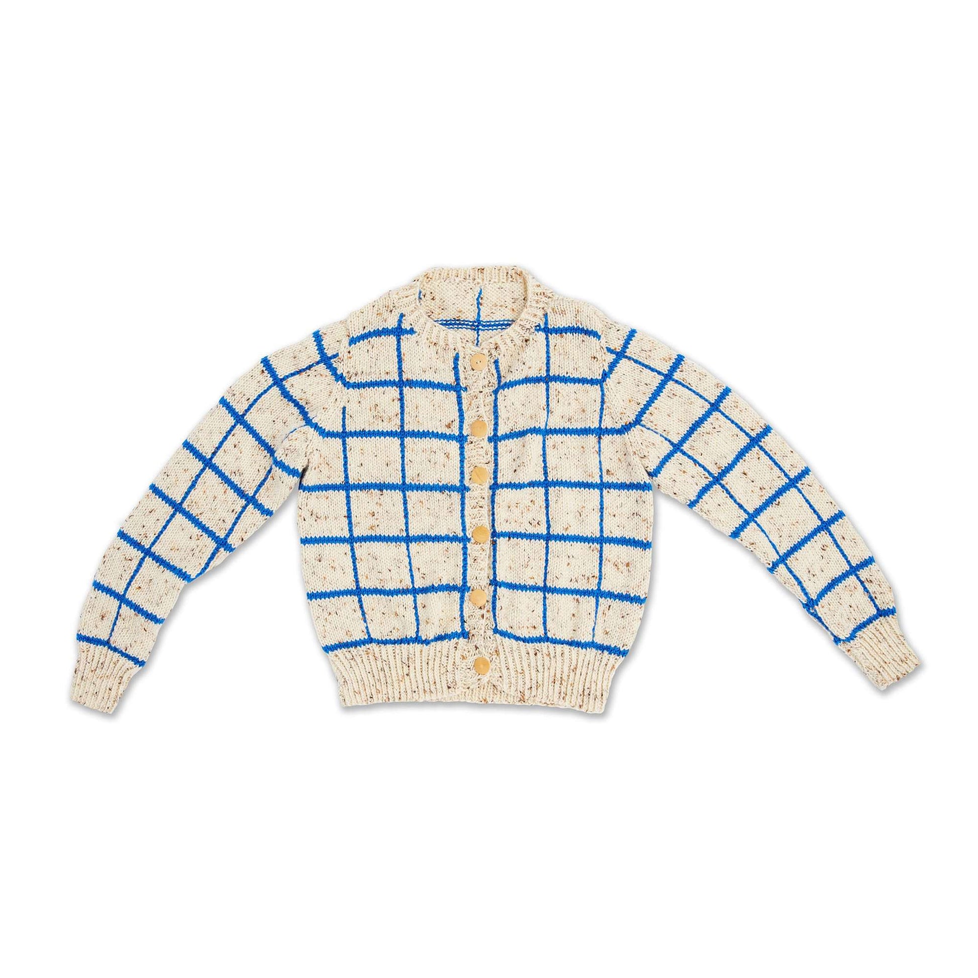 Free Caron Windowpane Cardigan Knitting Pattern | Yarnspirations