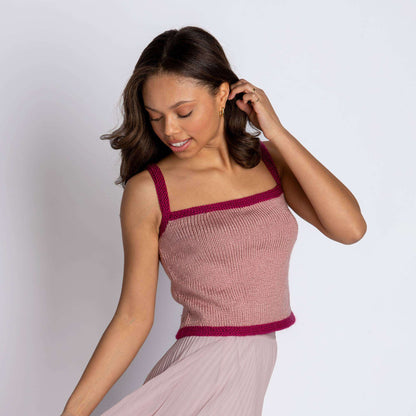 Caron Knit Contrast Trim Top 4/5 XL