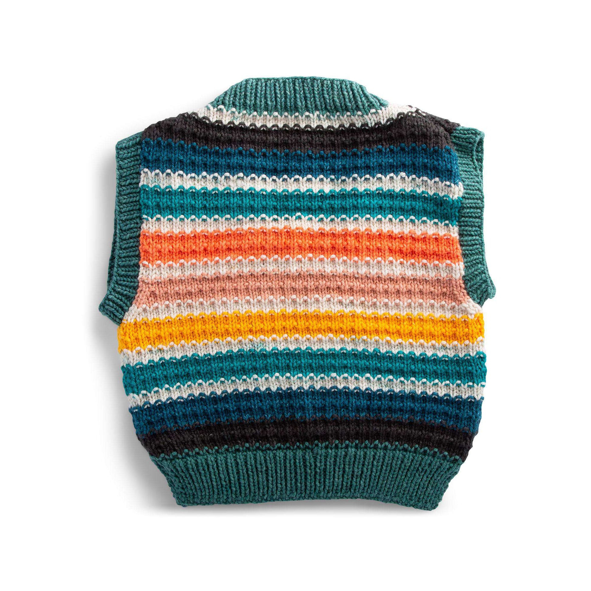 Free Caron Knit City Walks Sweater Vest Pattern