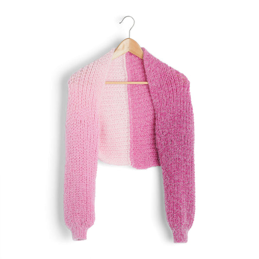 Knit Shrug made in Caron Colorama Halo Perfect Phasing Yarn