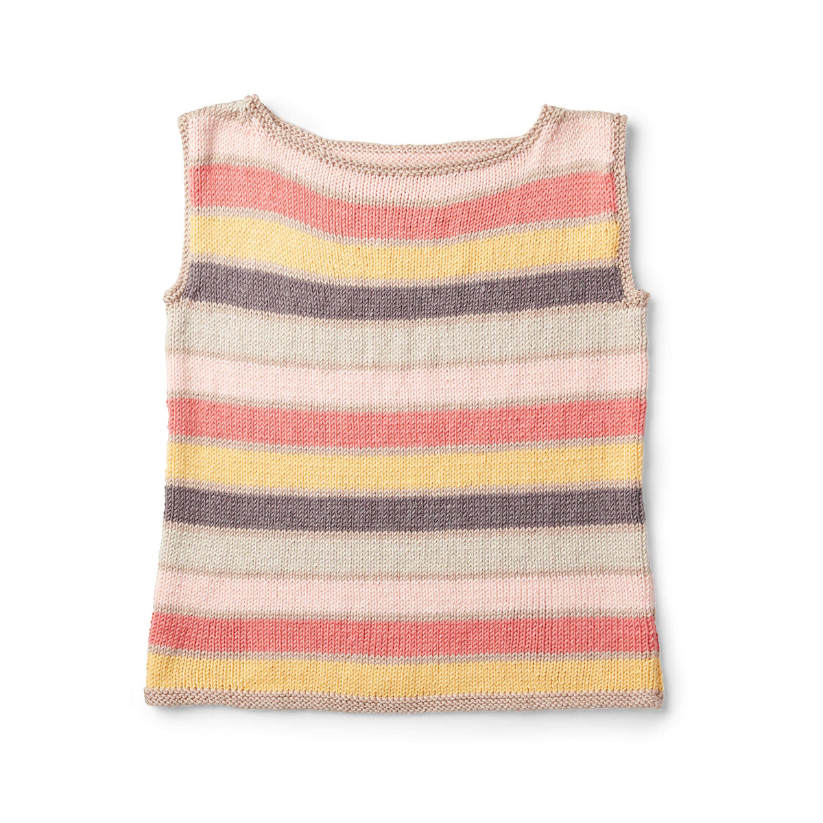 Free Easy Caron X Pantone Boatneck Shell Knitting Pattern 