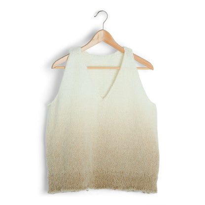 Caron Cozy Knit Slounge Tank Knit Tank made in Caron Colorama Halo Perfect Phasing Yarn