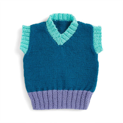 Caron Color-block Knit Vest 4