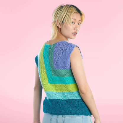 Caron Mitered Knit Top XL