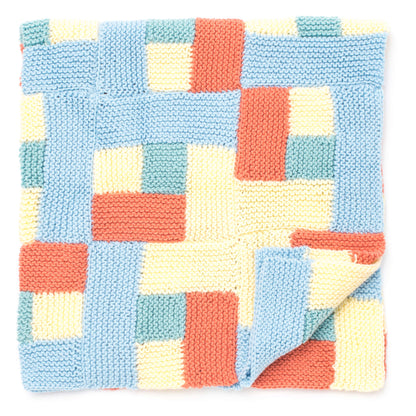 Caron Log Cabin Knit Baby Blanket Single Size