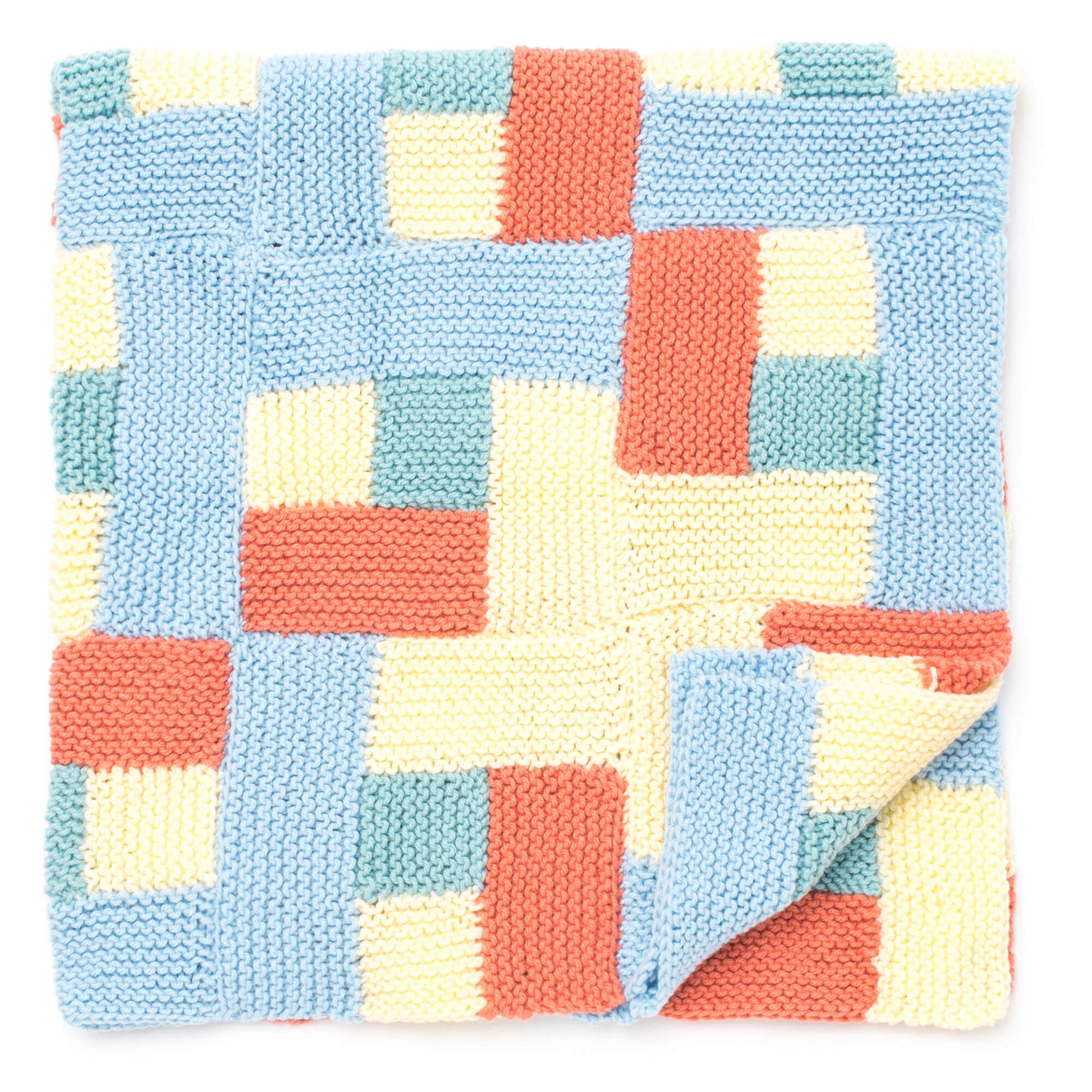 Caron Log Cabin Knit Baby Blanket Yarnspirations