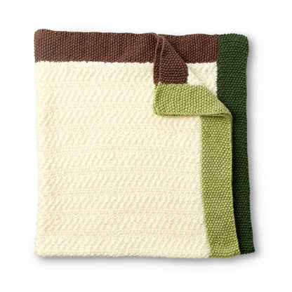 Caron Brick Road Knit Baby Blanket Version 2