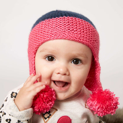 Caron Knit Baby Earflap Hat Single Size