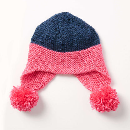 Caron Knit Baby Earflap Hat Single Size