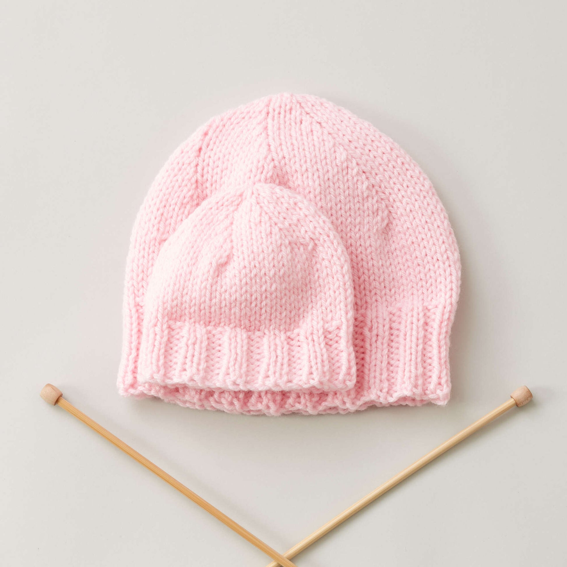 Free Caron Preemie To Toddler Size Knit Hats Pattern