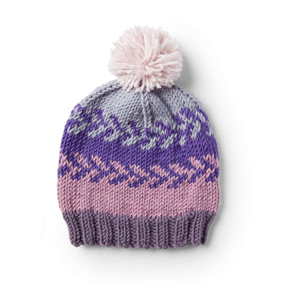 Caron Easy Knit Fair Isle Baby & Kids Hat Ultra Violet Minerals