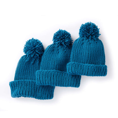 Caron Ribbed Family Knit Hat Single Size