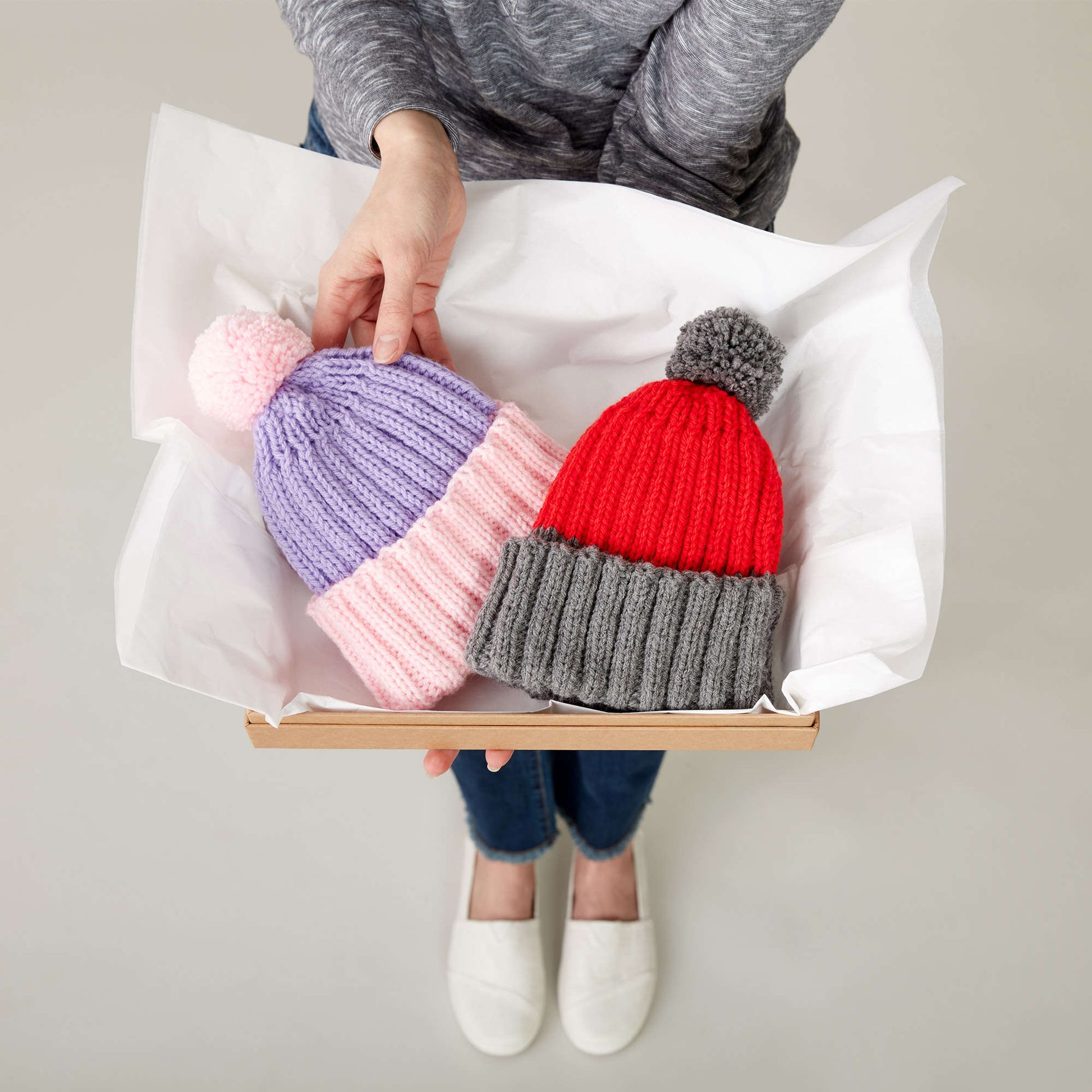 Free Caron Color Dip Knit Child's Hat Pattern