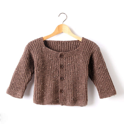 Caron Textured Kids Knit Cardigan 4 yrs