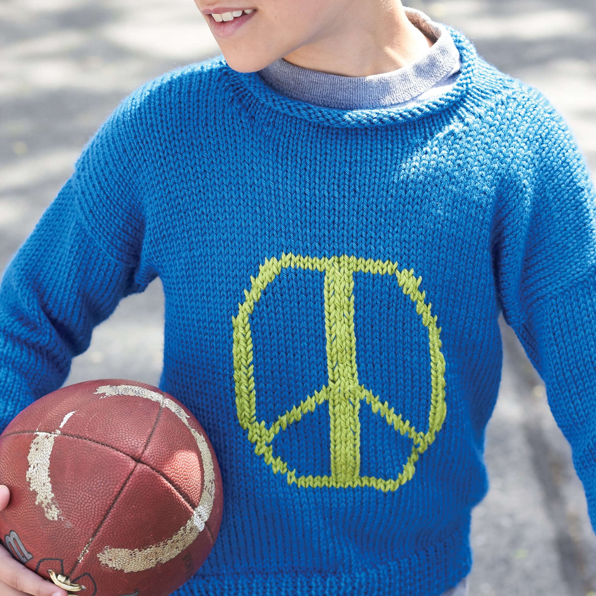 Free Caron Knit Peaceful Kiddo Pullover Pattern